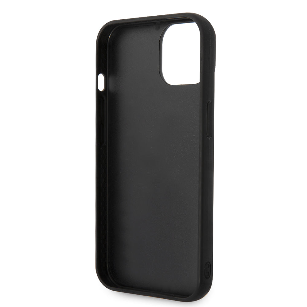 Custodia per Apple iPhone 14 Plus, Karl Lagerfeld, Quilted Puffy Metal Logo, Nera