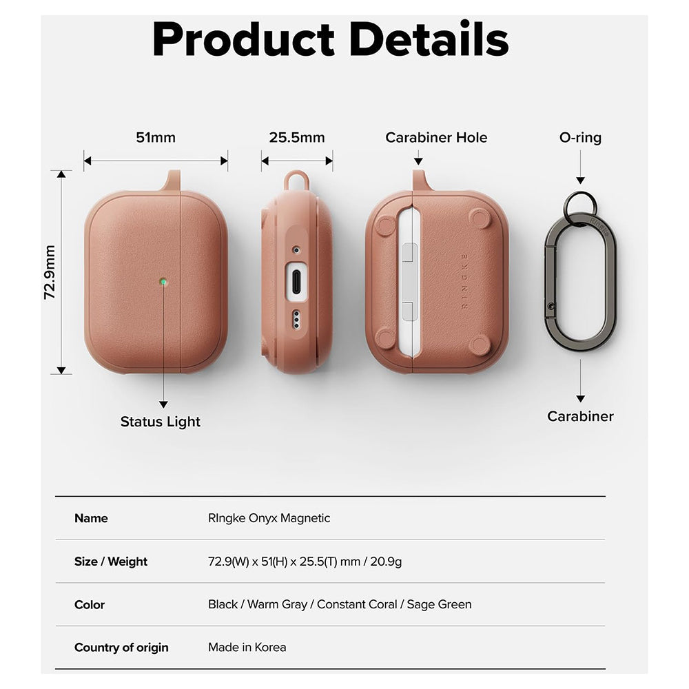 Coque Ringke Onyx Magnétique Apple AirPods Pro 3, Bronze