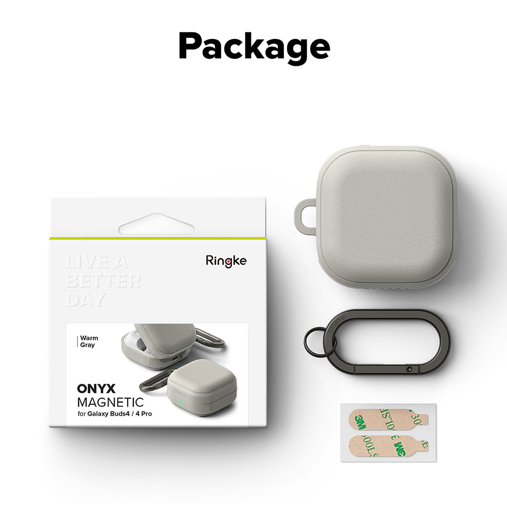 Ringke Onyx Magnetic Hülle für Samsung Galaxy Buds4 Pro, Grau