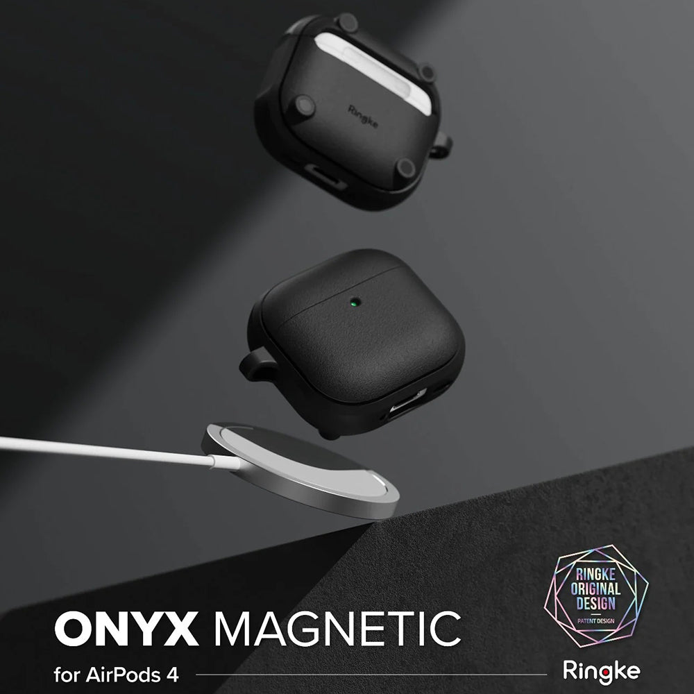 Coque Ringke Onyx Magnétique pour Apple AirPods 4, Gris
