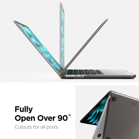 Coque Spigen Airskin pour Apple MacBook Air 13 pouces (2026) / (2025) / (2024) / (2022), Noir Satiné ACS11531