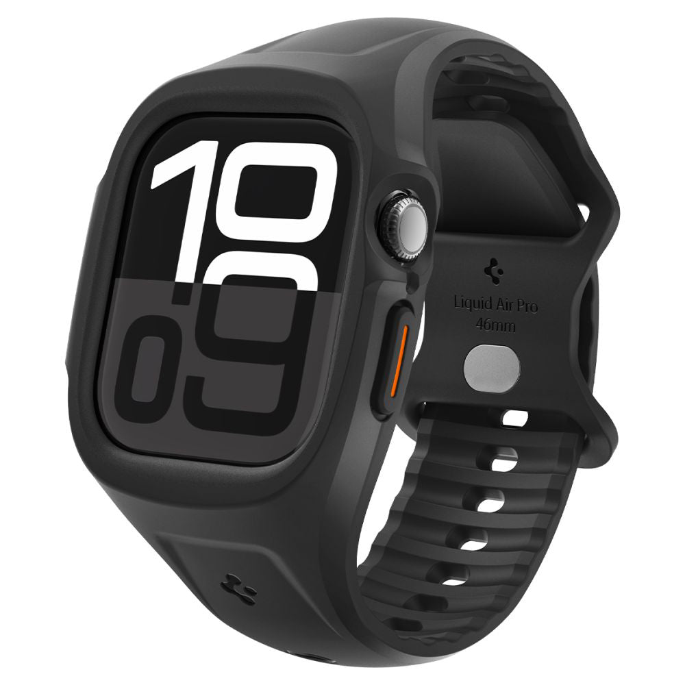 Housse Spigen Liquid Air Pro pour Apple Watch Series 10 / 11 46mm, Noir Mat ACS09317