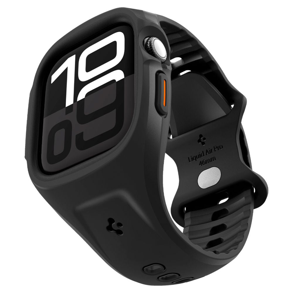 Housse Spigen Liquid Air Pro pour Apple Watch Series 10 / 11 46mm, Noir Mat ACS09317