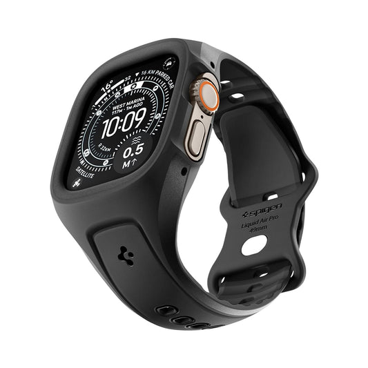 Coque Spigen Liquid Air Pro pour Apple Watch Ultra Series, Noire ACS05463