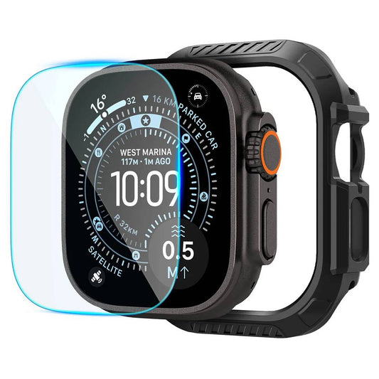 Coque Spigen Lock Fit avec protection d’écran pour Apple Watch Ultra Series, noire ACS12054