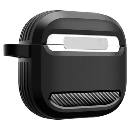 Custodia Spigen Rugged Armor per Apple AirPods 4, Nera Opaca