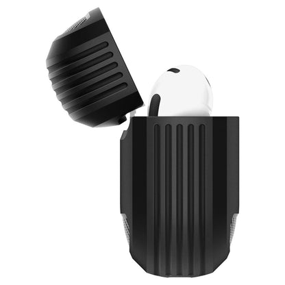Custodia Spigen Rugged Armor per Apple AirPods 4, Nera Opaca