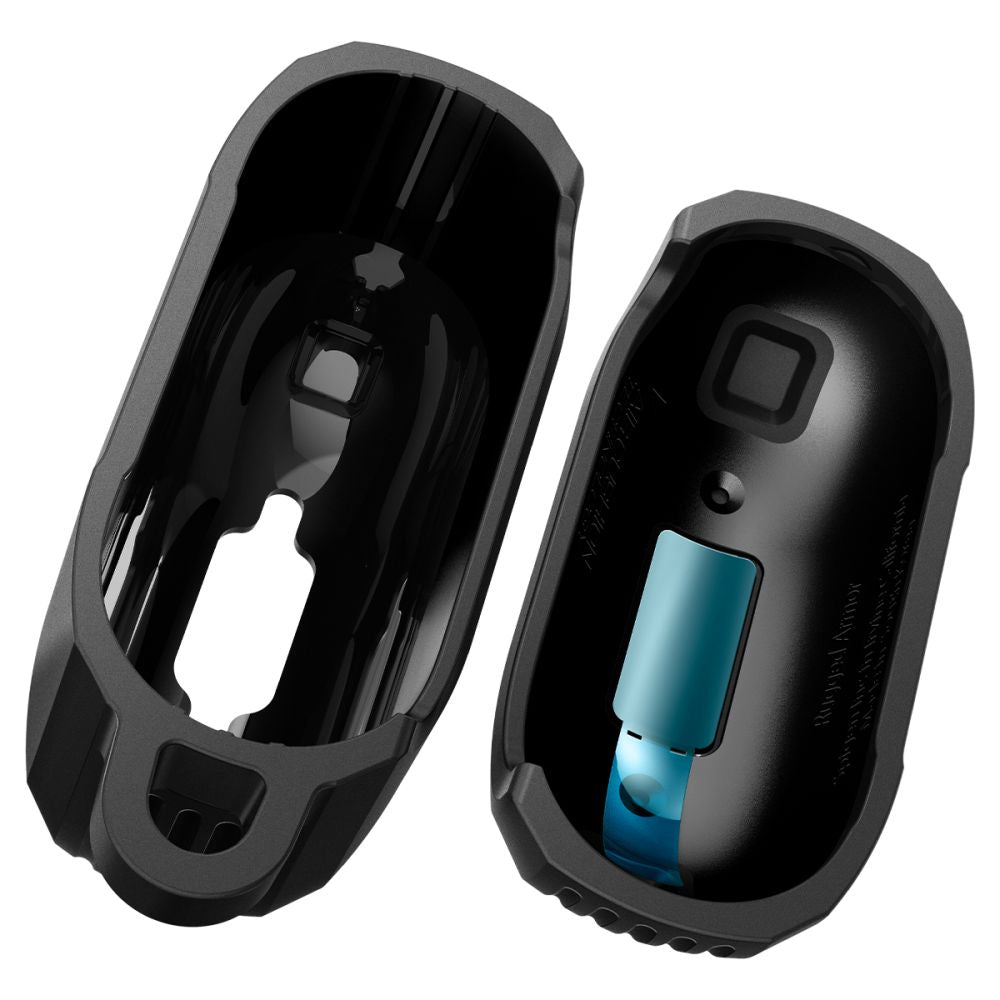 Custodia Spigen Rugged Armor per Apple AirPods 4, Nera Opaca