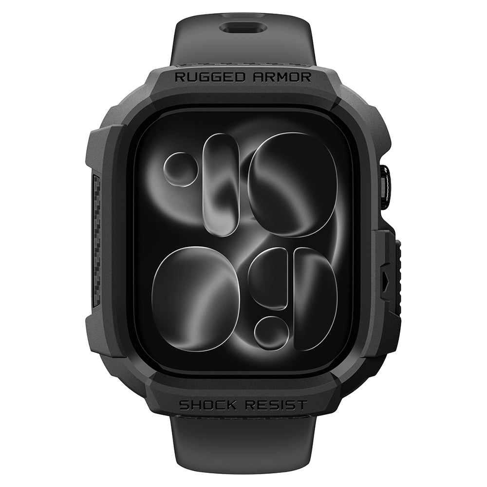 Coque Spigen Rugged Armor pour Apple Watch Series 12 42 mm, noir mat ACS11877