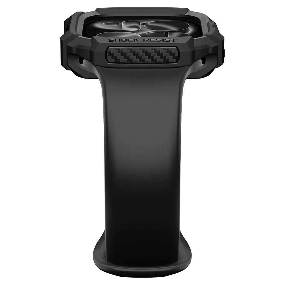 Coque Spigen Rugged Armor pour Apple Watch Series 12 42 mm, noir mat ACS11877
