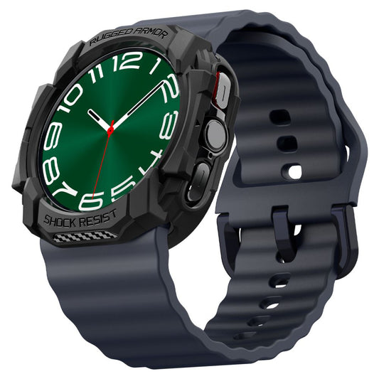 Spigen Rugged Armor Hülle für Samsung Galaxy Watch Ultra, Schwarz