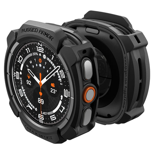 Spigen Rugged Armor Hülle für Samsung Galaxy Watch Ultra2, Matt Schwarz ACS11611