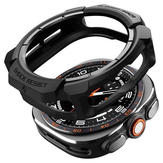 Coque Spigen Rugged Armor pour Samsung Galaxy Watch Ultra2, Noir Mat ACS11611