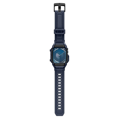 Custodia Spigen Rugged Armor Pro per Apple Watch Series 10 46mm, Blu Navy