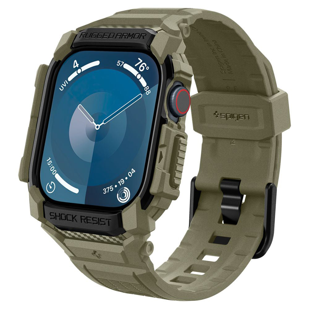 Étui Spigen Rugged Armor Pro pour Apple Watch Series 10 46mm, Kaki ACS08608