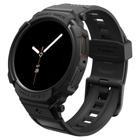 Custodia Spigen Rugged Armor Pro per Samsung Galaxy Watch8 40mm, Nera Opaca ACS10005