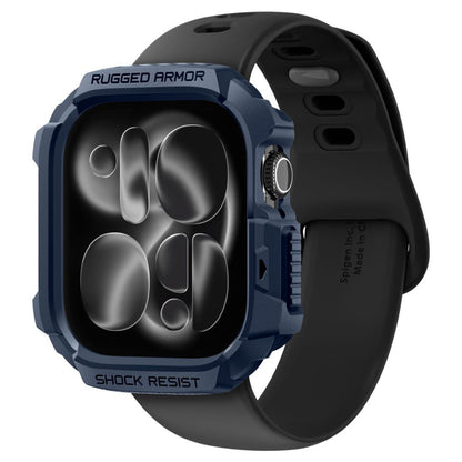 Custodia Spigen Rugged Armor V2 per Apple Watch Series 10 / 11 42mm, Blu Navy