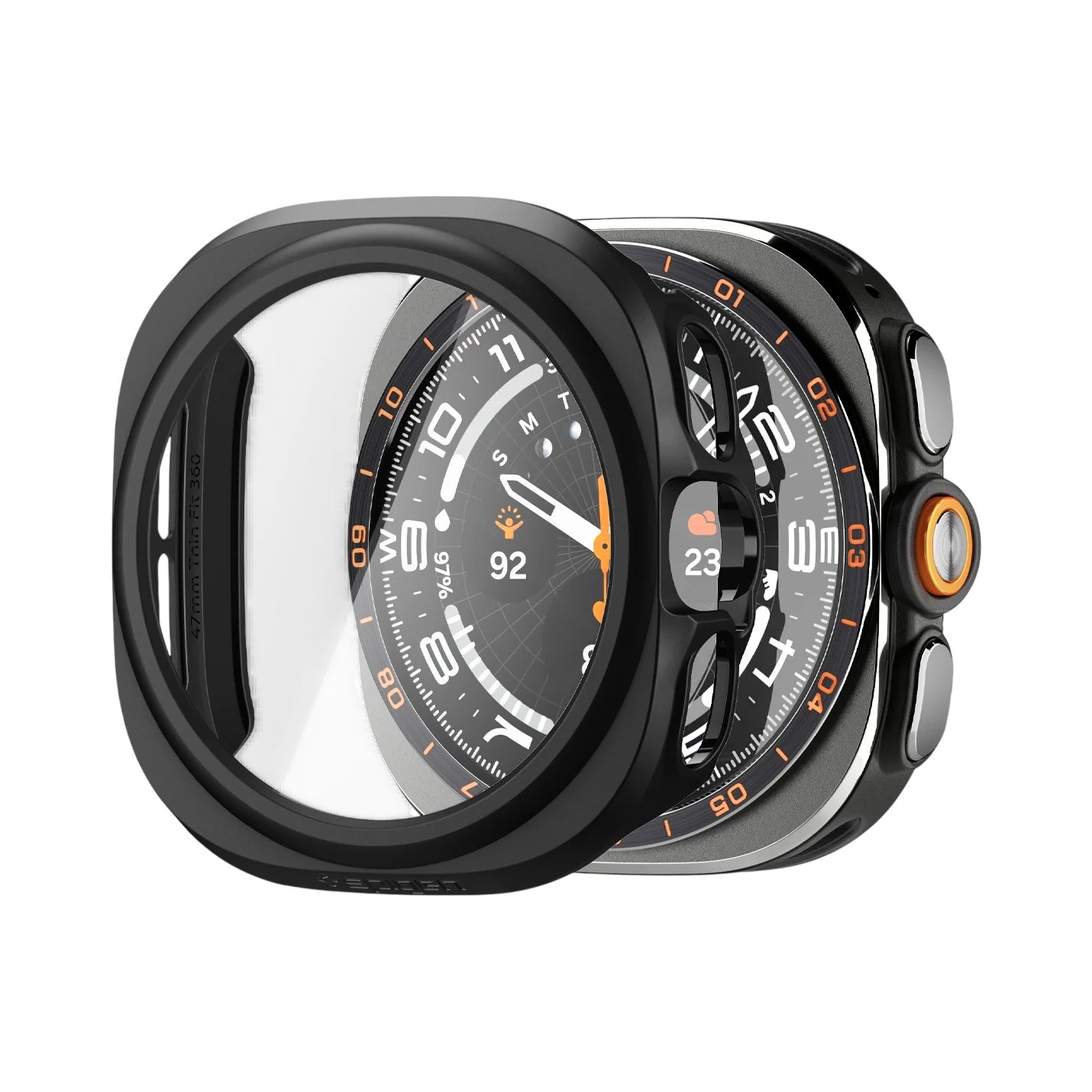 Coque Spigen Thin Fit 360 pour Samsung Galaxy Watch Ultra2, Noire ACS11609