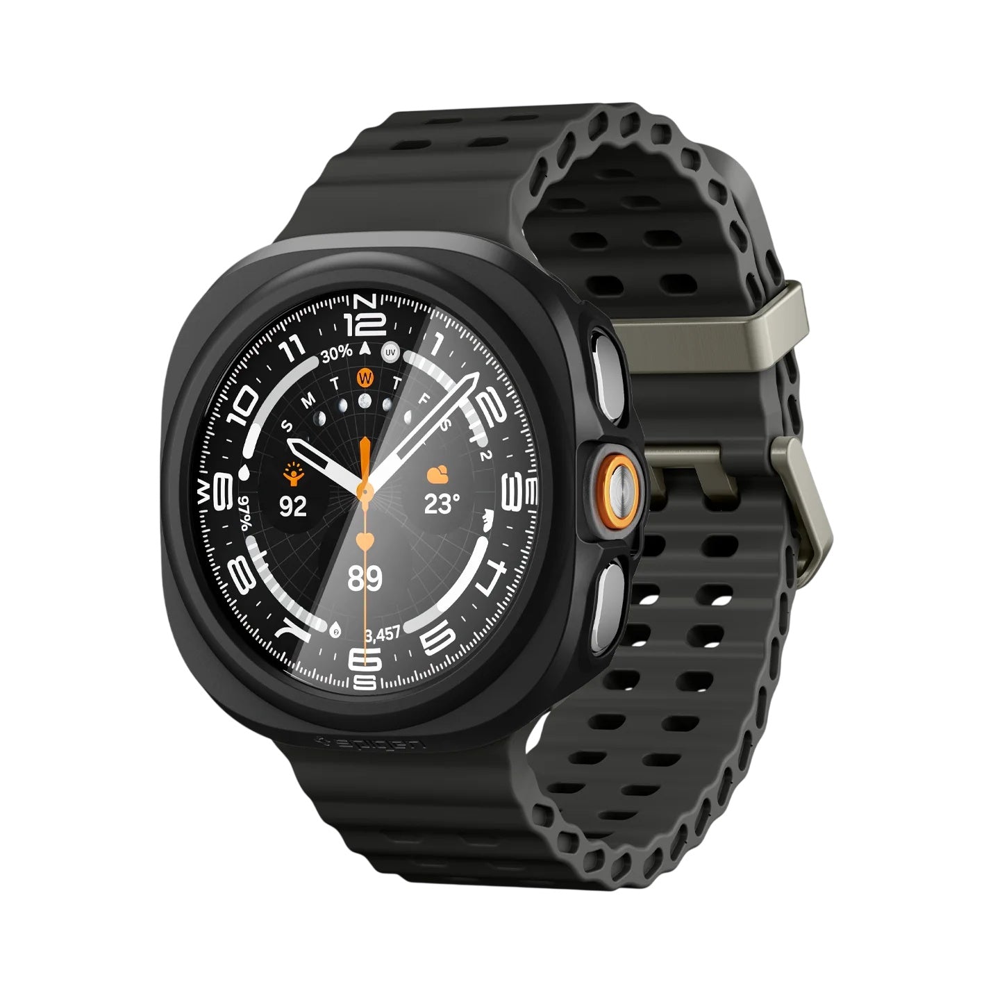 Coque Spigen Thin Fit 360 pour Samsung Galaxy Watch Ultra2, Noire ACS11609