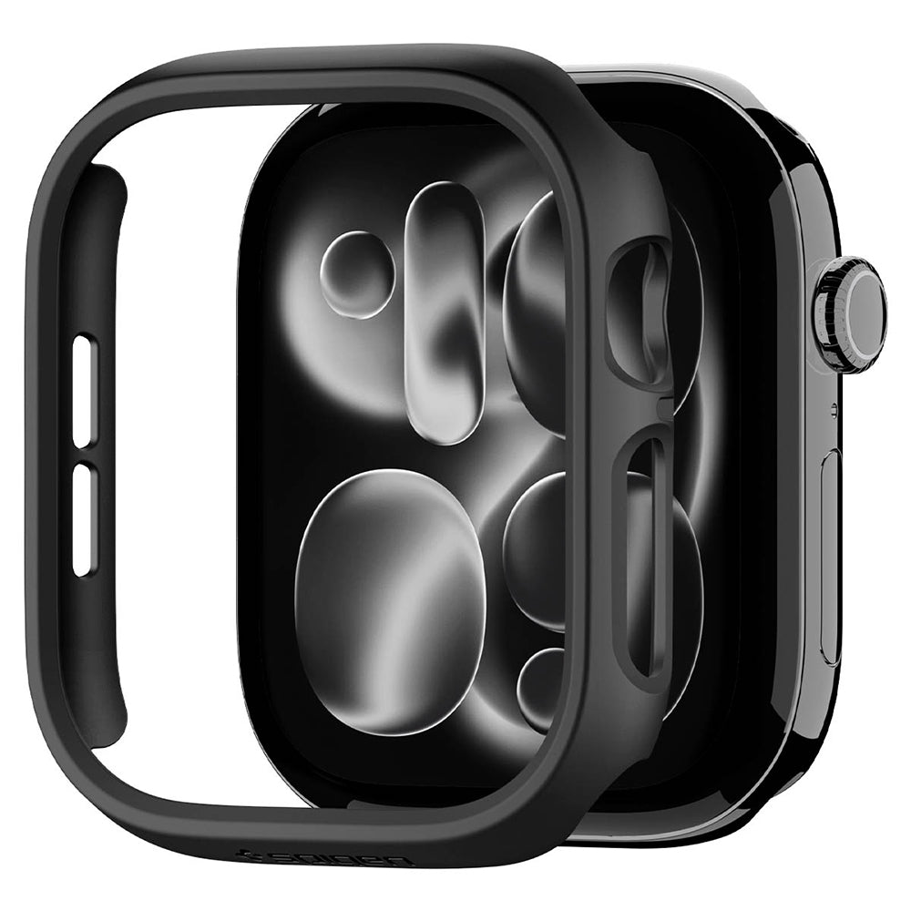 Custodia Spigen Thin Fit per Apple Watch 12 42mm, Nera ACS11880