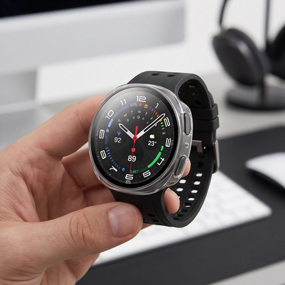 Tech-Protect Defense Hülle für Samsung Galaxy Watch9 / Watch8 40mm, 2er Set, Schwarz / Transparent