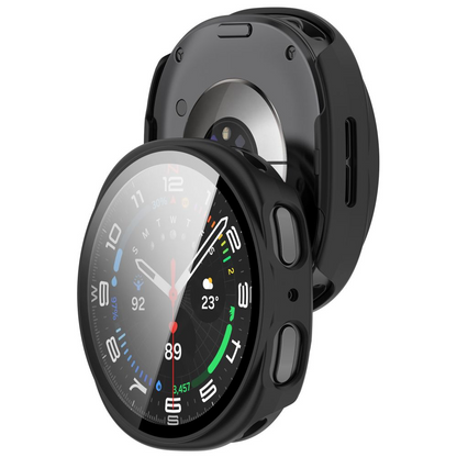 Tech-Protect Defense Hülle für Samsung Galaxy Watch9 / Watch8 40mm, 2er Set, Schwarz / Transparent