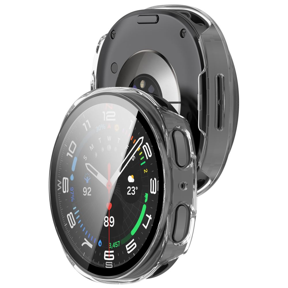 Tech-Protect Defense Hülle für Samsung Galaxy Watch9 / Watch8 40mm, 2er Set, Schwarz / Transparent