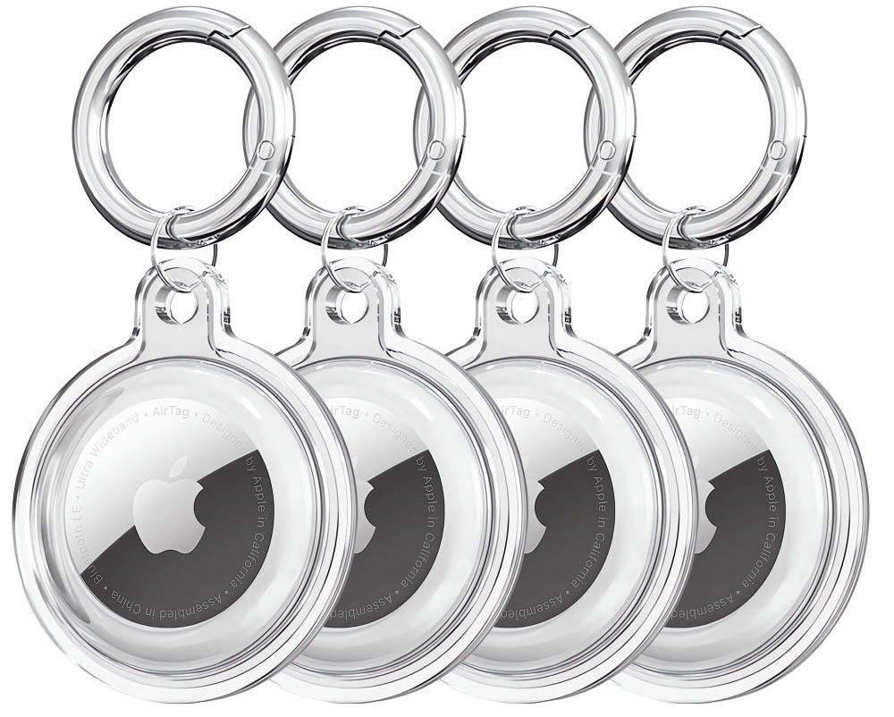 Étui Tech-Protect Icon pour Apple AirTag, Set de 4 pièces, Transparent