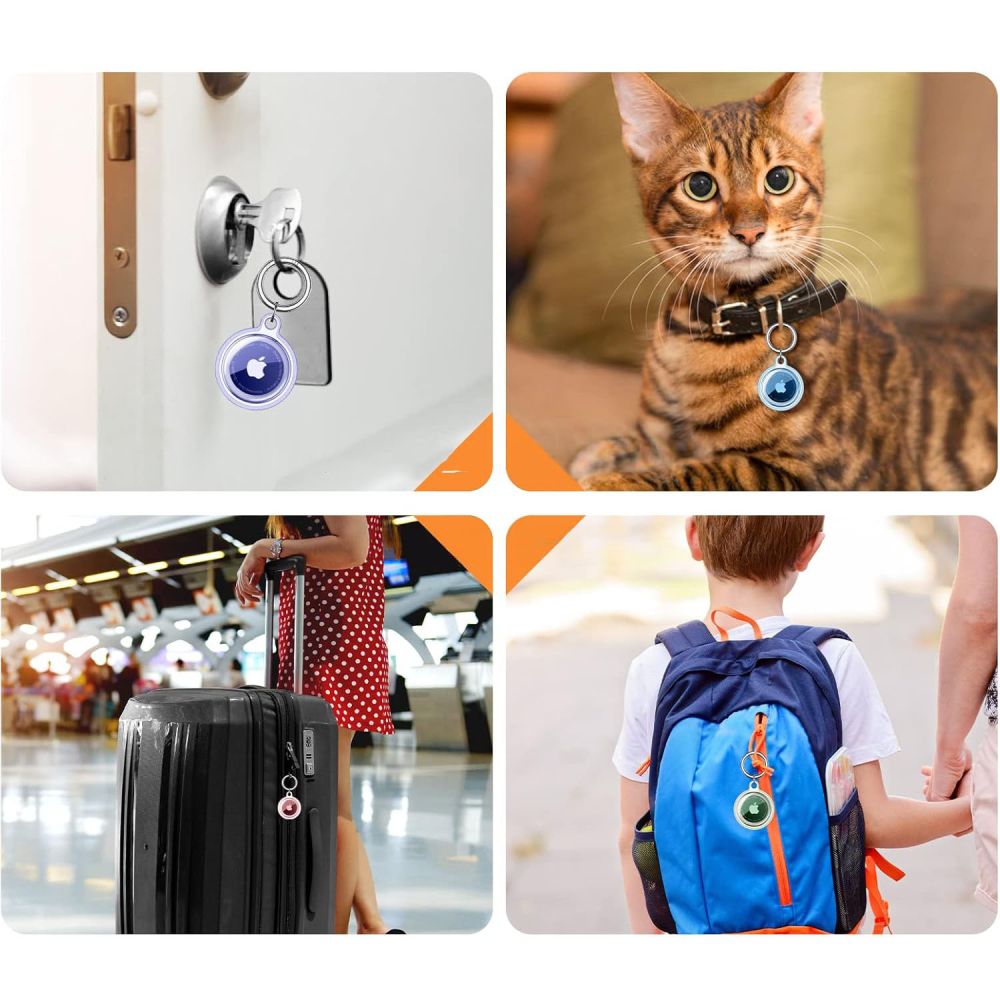 Étui Tech-Protect Icon pour Apple AirTag, Set de 4 pièces, Transparent