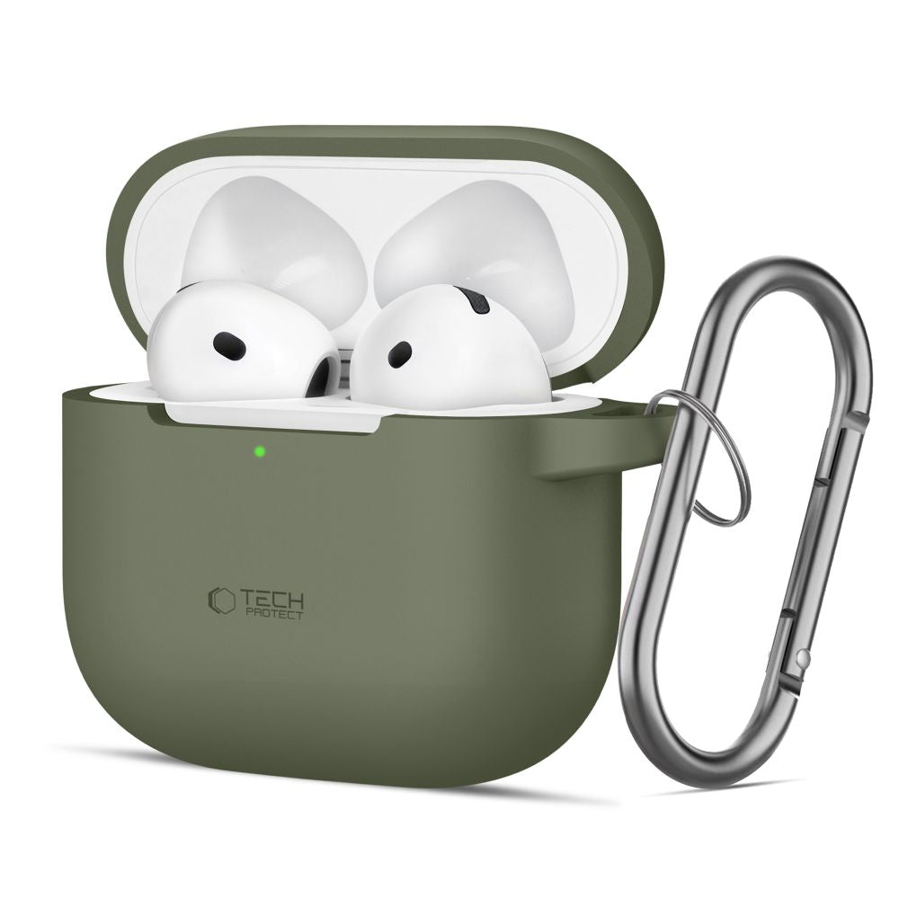 Étui Tech-Protect Silicone Hook pour Apple AirPods 4, Vert