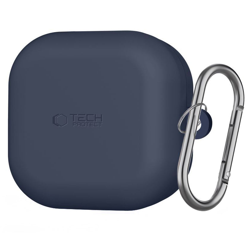 Custodia Tech-Protect Silicone Hook per Samsung Galaxy Buds4 / Buds4 Pro, Blu Navy