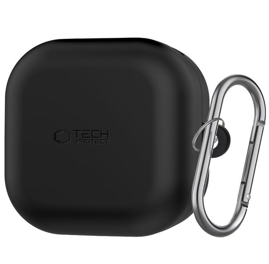 Tech-Protect Silicone Hook Hülle für Samsung Galaxy Buds4 / Buds4 Pro, Schwarz