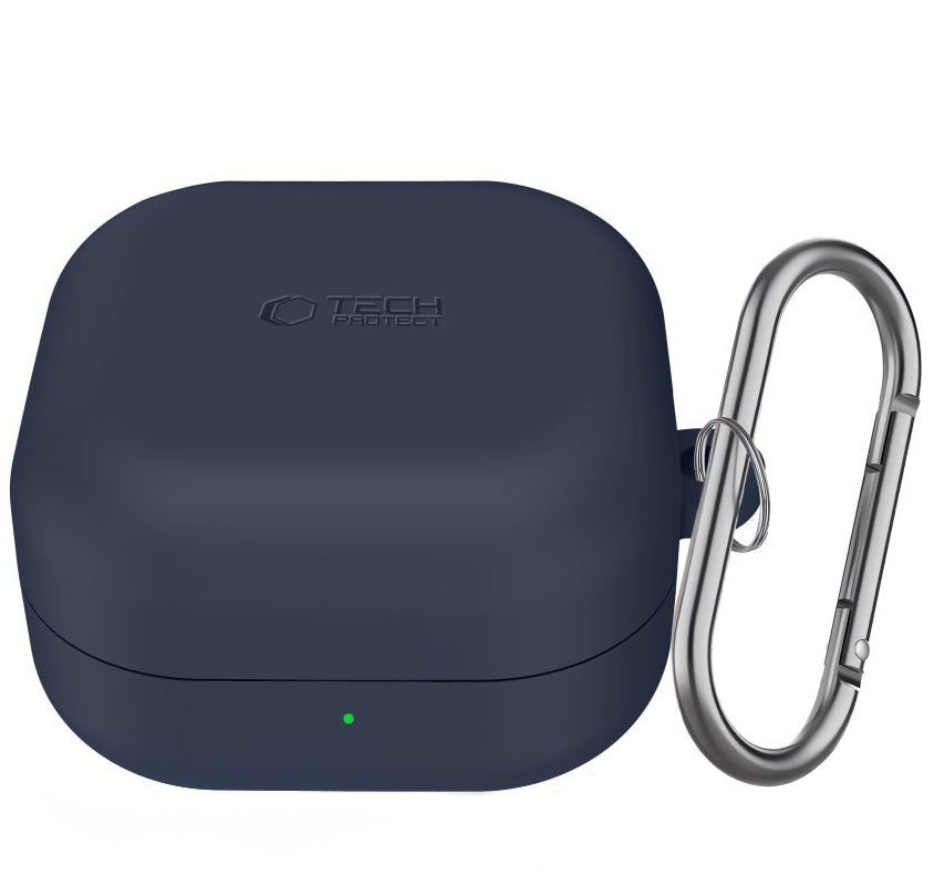 Custodia Tech-Protect Silicone Hook per Samsung Galaxy Buds4 / Buds4 Pro, Blu Navy