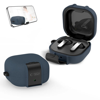 Custodia Tech-Protect Slim Hook per Samsung Galaxy Buds4 / Buds4 Pro, Blu Navy