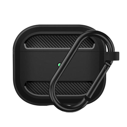 Custodia Techsuit Carbon per Apple AirPods 3, Nera
