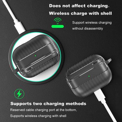 Custodia Techsuit CarbonFiber per Apple AirPods Pro 3, Nera