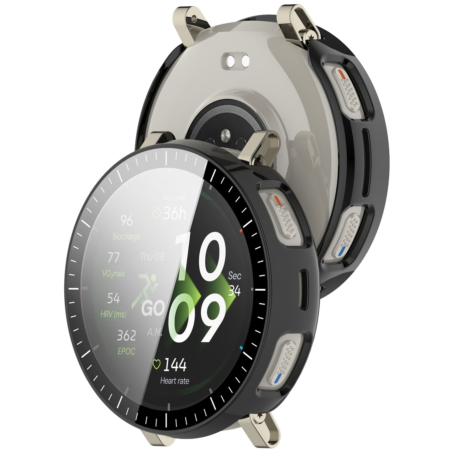 Custodia Techsuit Defense360 Pro per Amazfit Active 3 Premium, Nera