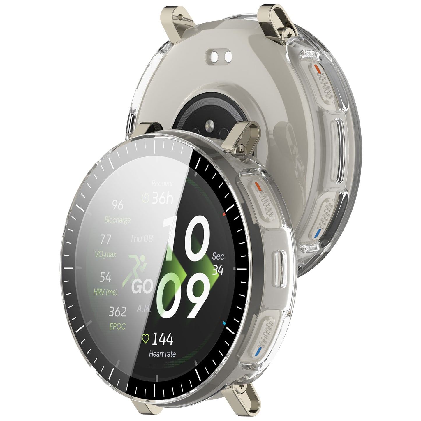 Techsuit Defense360 Pro Case for Amazfit Active 3 Premium, Transparent