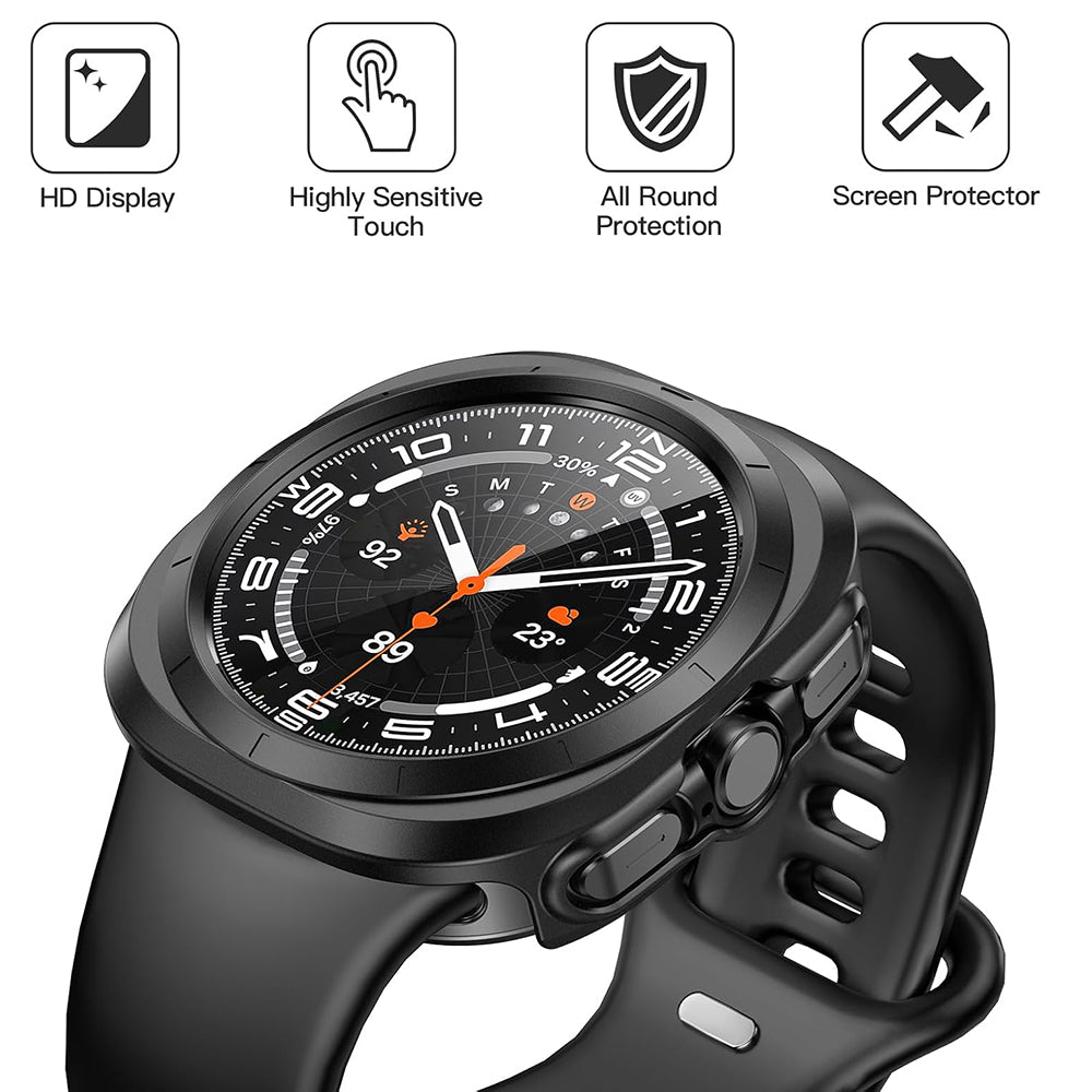 Custodia Techsuit Defense360 Pro per Samsung Galaxy Watch Ultra, Nera