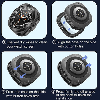 Custodia Techsuit Defense360 Pro per Samsung Galaxy Watch Ultra, Nera