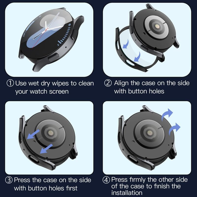 Custodia Techsuit Defense360 Pro per Samsung Galaxy Watch7 40mm, Nera