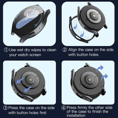 Custodia Techsuit Defense360 Pro per Samsung Galaxy Watch7 40mm, Nera