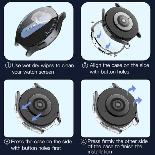 Coque Techsuit Defense360 Pro pour Samsung Galaxy Watch7 44mm, Transparente
