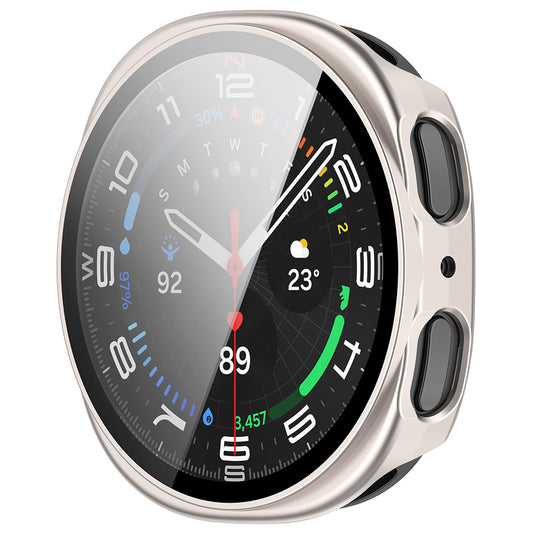 Coque Techsuit Defense360 Pro pour Samsung Galaxy Watch8 44mm, Argent Perlé