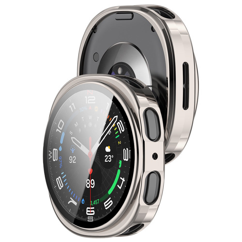 Custodia Techsuit Defense360 Pro per Samsung Galaxy Watch8 44mm, Argento Perla