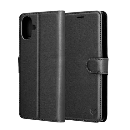 Custodia per Samsung Galaxy A07 4G A075, Techsuit, Leather Folio, Nera