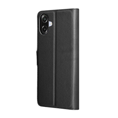 Custodia per Samsung Galaxy A07 4G A075, Techsuit, Leather Folio, Nera