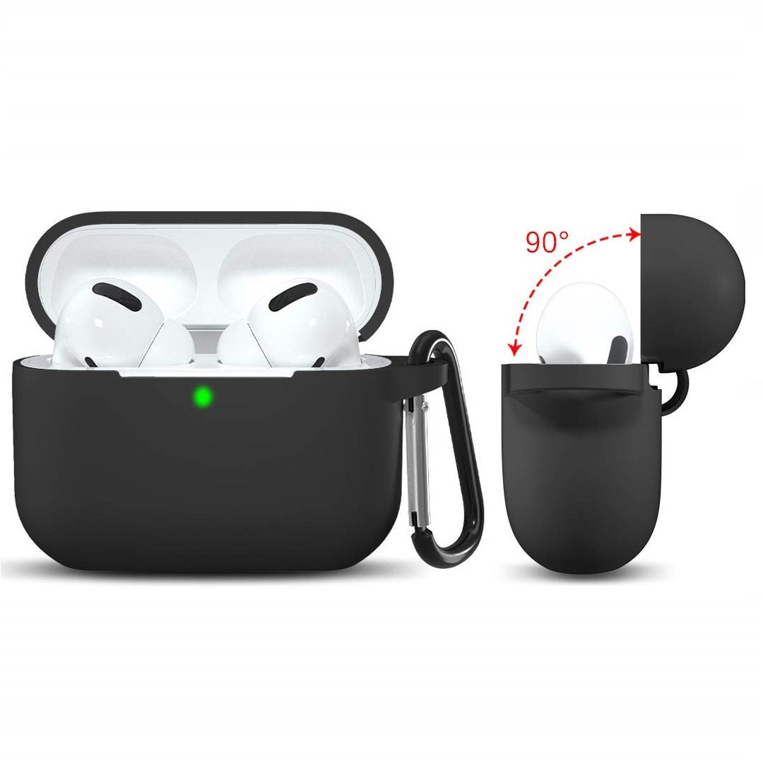 Custodia Techsuit Silicone per Apple AirPods 3, Nera