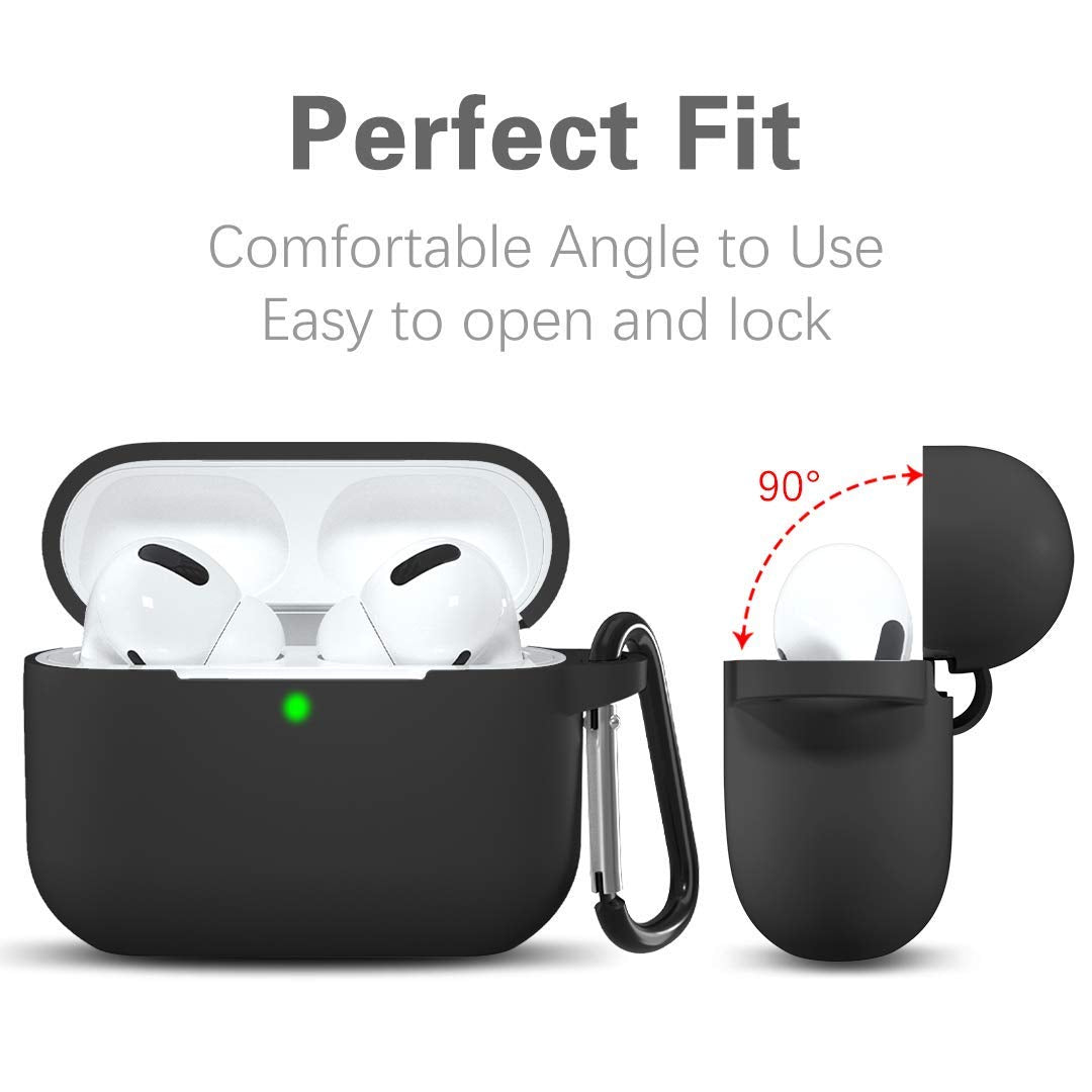 Custodia Techsuit Silicone per Apple AirPods 3, Nera