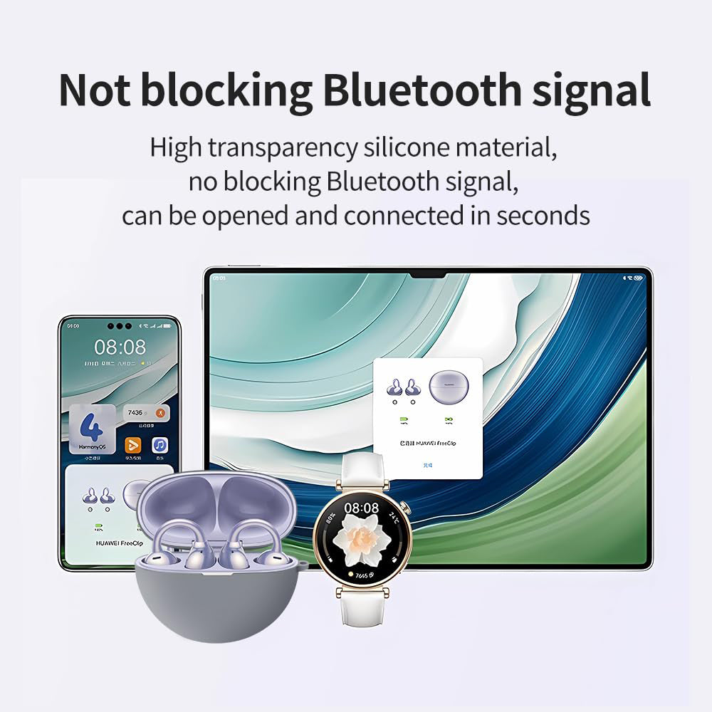Custodia Techsuit Silicone per Huawei FreeClip, Nera